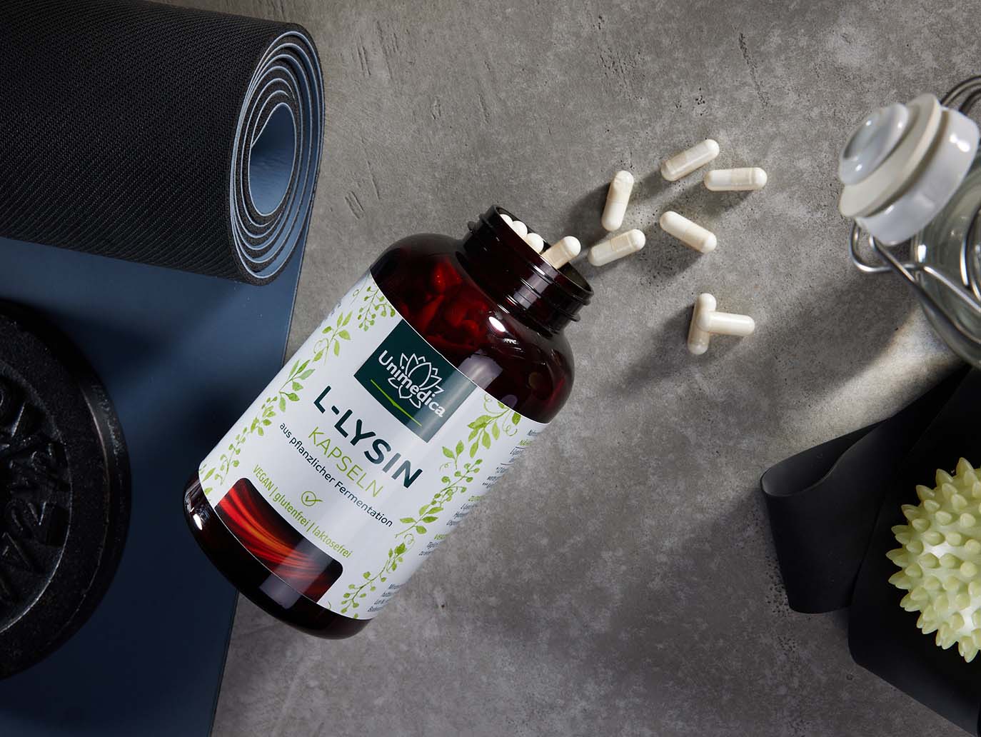 L-lysine - 810 mg de L-lysine par dose quotidienne (2 gélules) - 365 gélules - par Unimedica